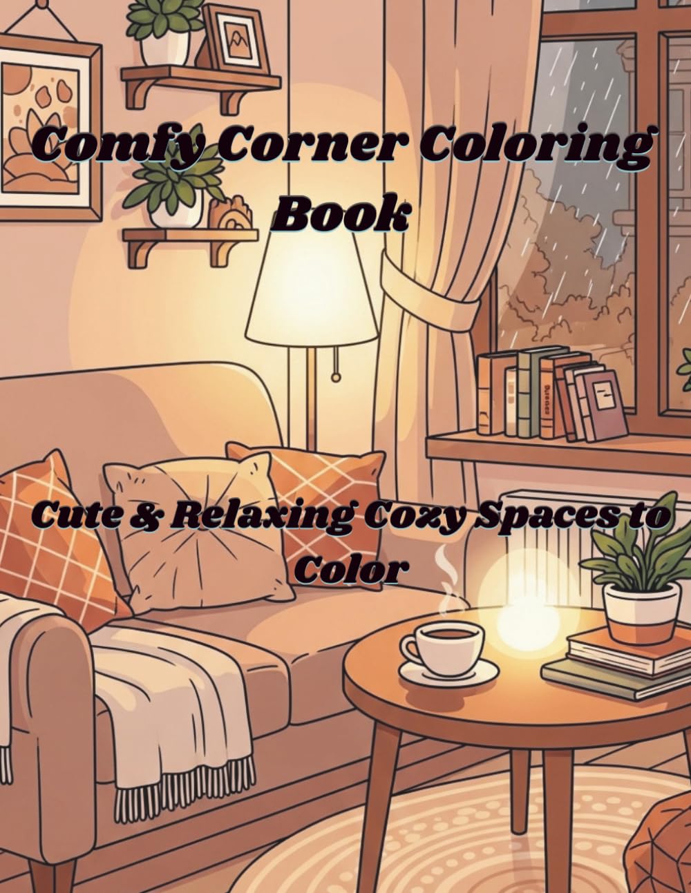 ler totalmente Comfy Corner Coloring Book: Cute & Relaxing Cozy Spaces to Color