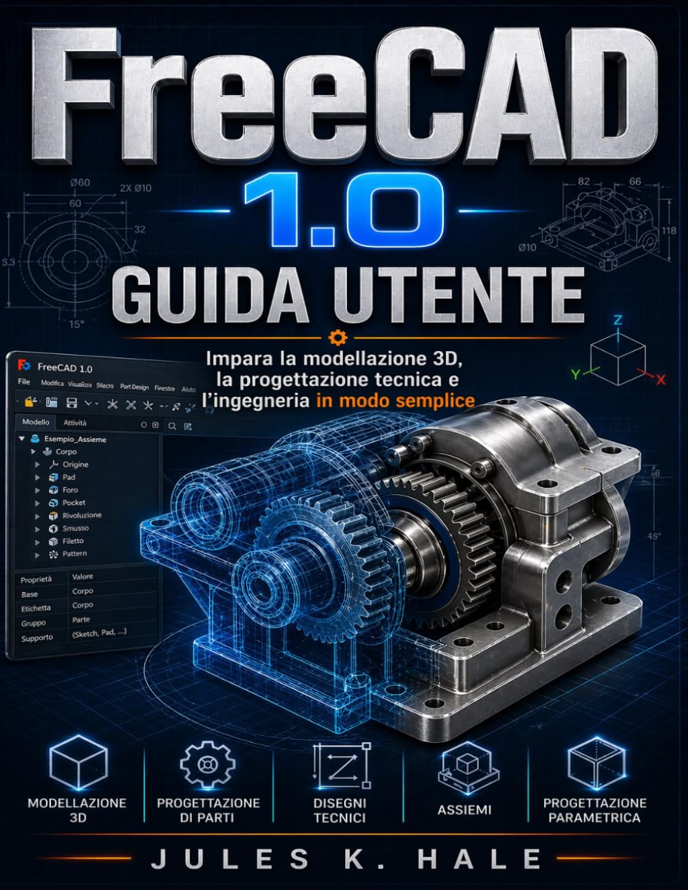 capítulo por capítulo baixar FREECAD 1.0 GUIDA UTENTE: Impara la modellazione 3D, la progettazione tecnica e l'ingegneria in modo semplice (Italian Edition)