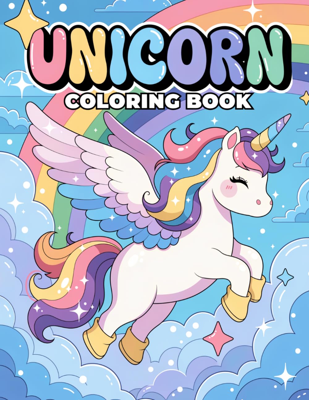 Unicorn Coloring Book: 10 Big Pictures with Thick Lines for Kids Ages 4-8 baixar o livro de graça