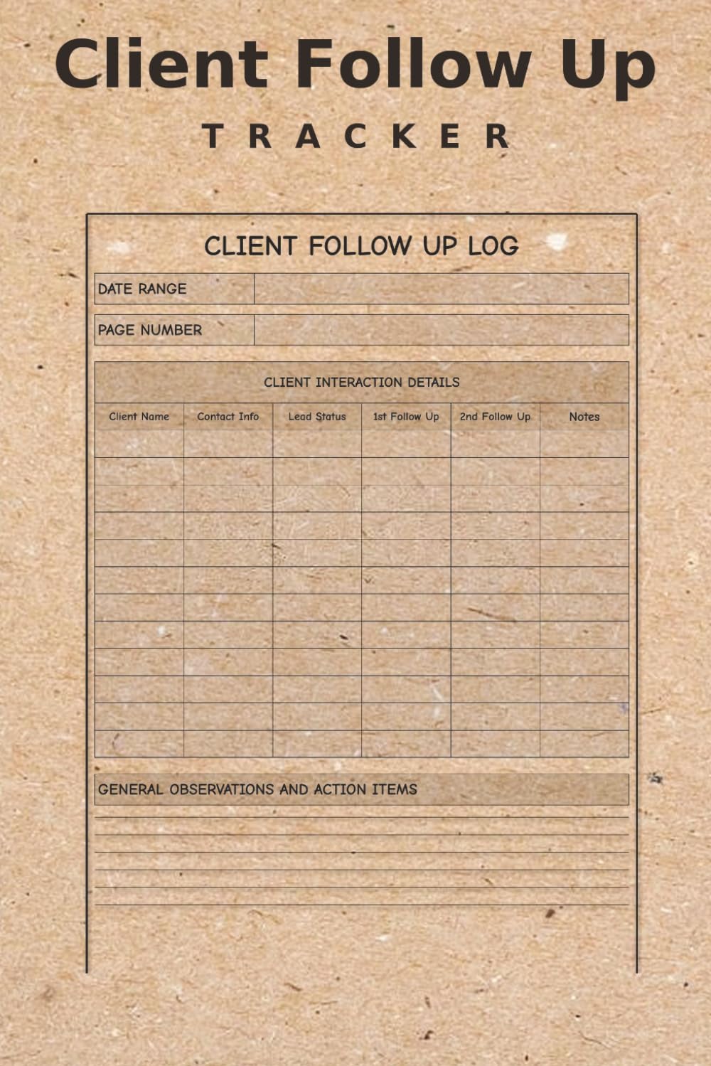 Client Follow Up Tracker: Sales Lead Log, Customer Contact Records & Pipeline Management for Business Growth baixar o livro de graça