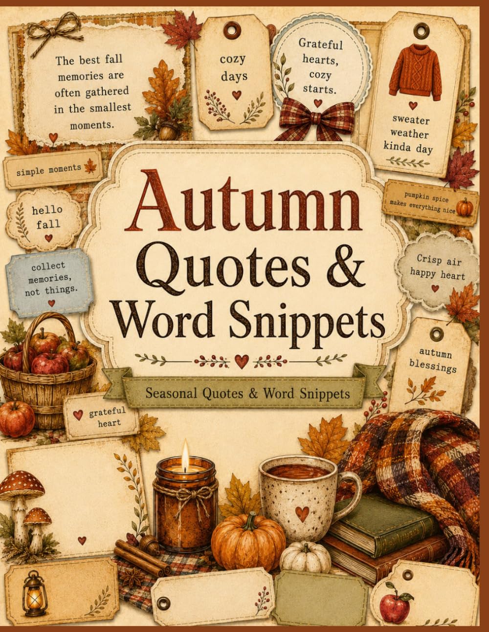 Autumn Quotes & Word Snippets: Cut Out Fall Words, Cozy Phrases, Captions, Labels, Tags, and Tickets for Junk Journals, Scrapbooks, Planners, Cards, Paper Crafts baixar o livro de graça