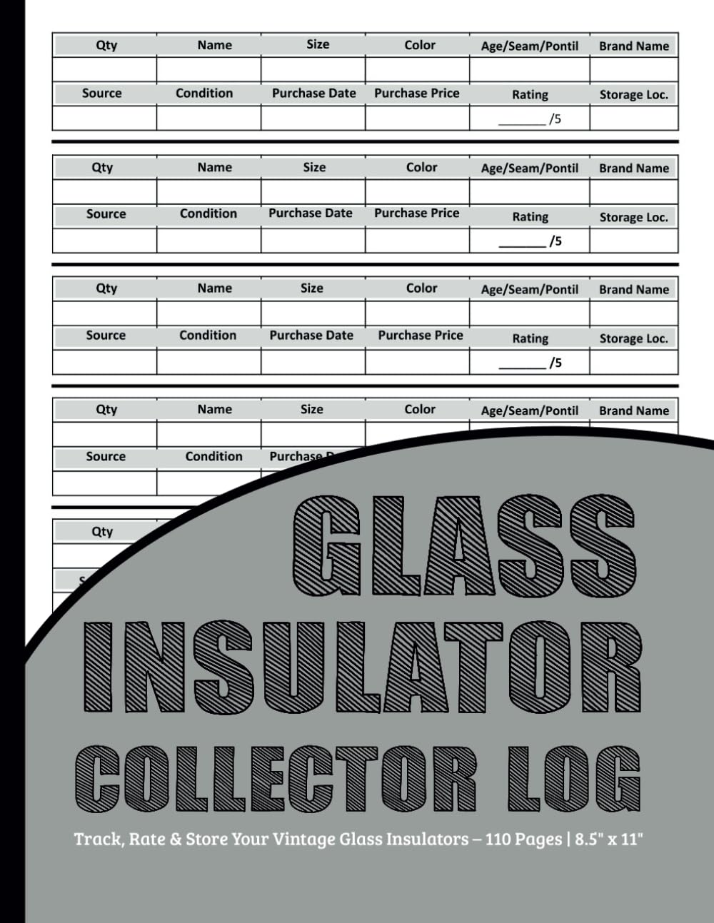 capítulo por capítulo baixar Glass Insulator Collector Log Book: Track, Rate & Store Your Vintage Glass Insulators – 110 Pages | 8.5" x 11"