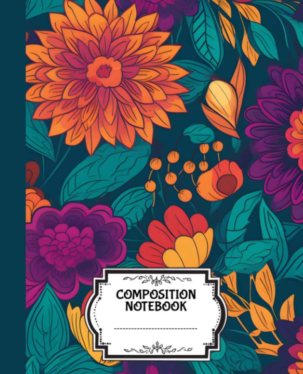 Composition Notebook Vivid Colorful Flowers Roses: College Ruled 120 pages 7.5" x 9.75" baixar o livro de graça