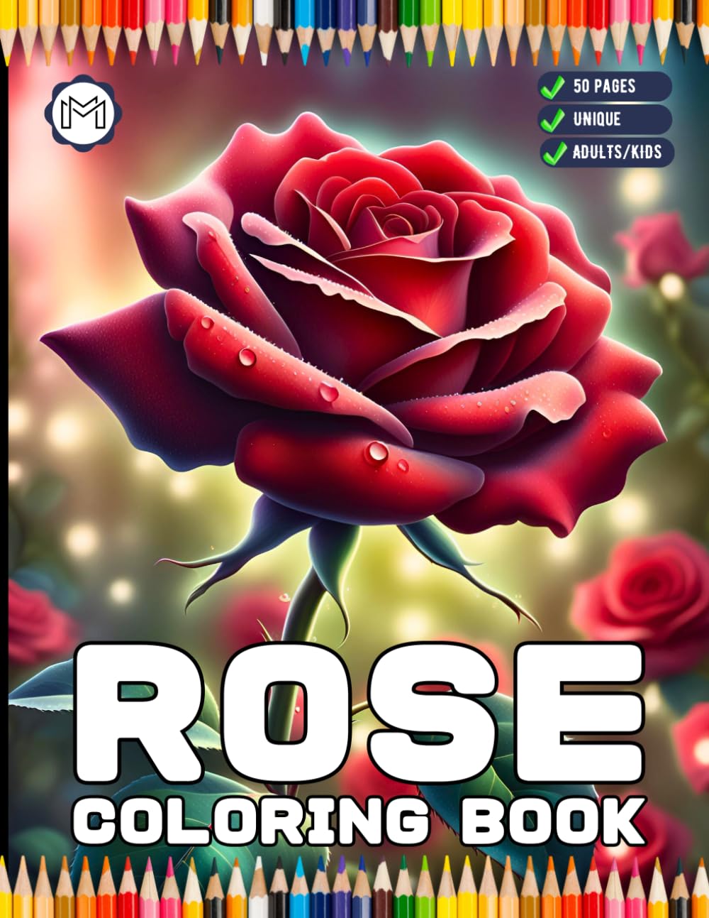 Valentines Art Rose Flowers Coloring Book Gift for Adults Kids Men Women Boys Girls Teens 50 Pages Rose Floral Coloring Pages for Children Youth Bold... Lovers Stress Relief Relaxation Coloring Book baixar o livro de graça