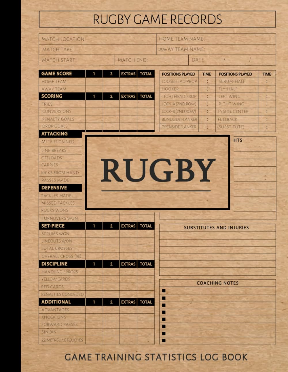 Rugby Match Player Statistics Log Book: Track & Review Every Game. Ideal for Players, Coaches, and Sports Enthusiasts baixar o livro de graça