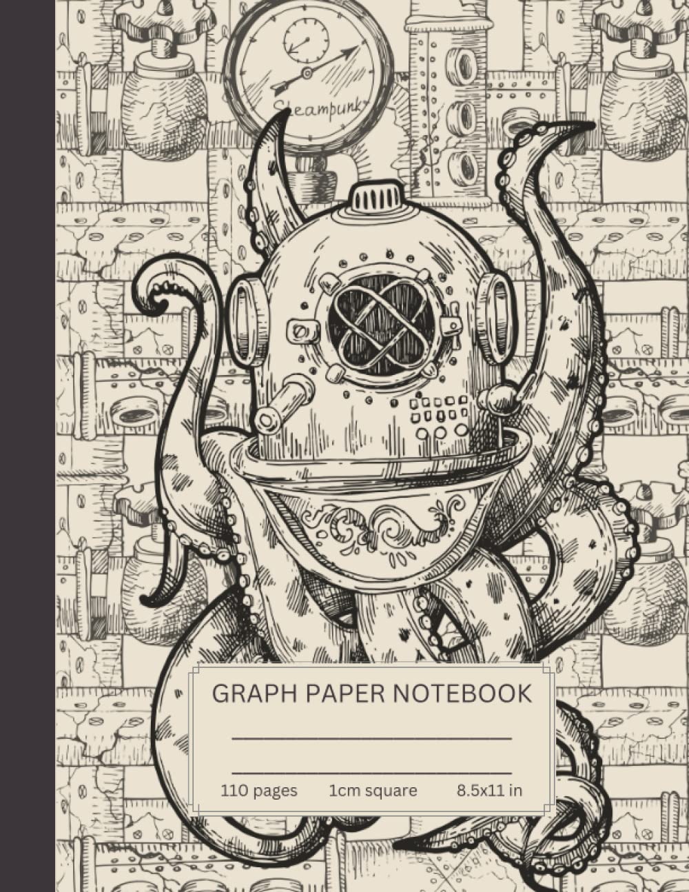 Graph Paper A4 Pad 1cm Squares - Designer Steampunk Antique Style: Squared Paper Notebook A4, Graph Pad, Grid Paper, Graph Notebook, For Mathematics... College or Work, Squared Paper 110 Pages baixar o livro de graça