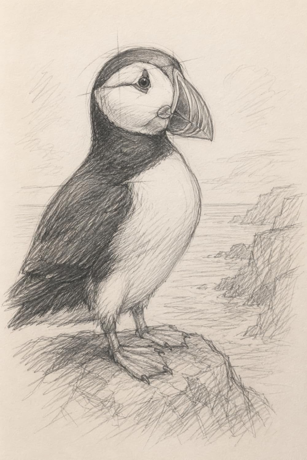 Puffin Notebook: Coastal NL Bird Sketch – 6 x 9 inch made for Nature Lovers, Bird Watchers & Newfoundland Enthusiasts: 100 Lined Pages | Beautiful... | Journal, Notes, Diary & Writing Notebook baixar livro de graça