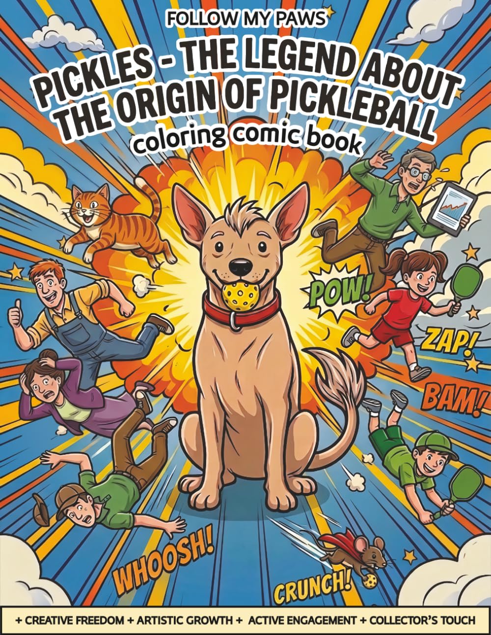 PICKLES - THE LEGEND ABOUT THE ORIGIN OF PICKLEBALL - FOLLOW MY PAWS: COLORING COMIC BOOK (PICKLES IN PICKLEBALL - GIFTS FOR KIDS) baixar o livro de graça