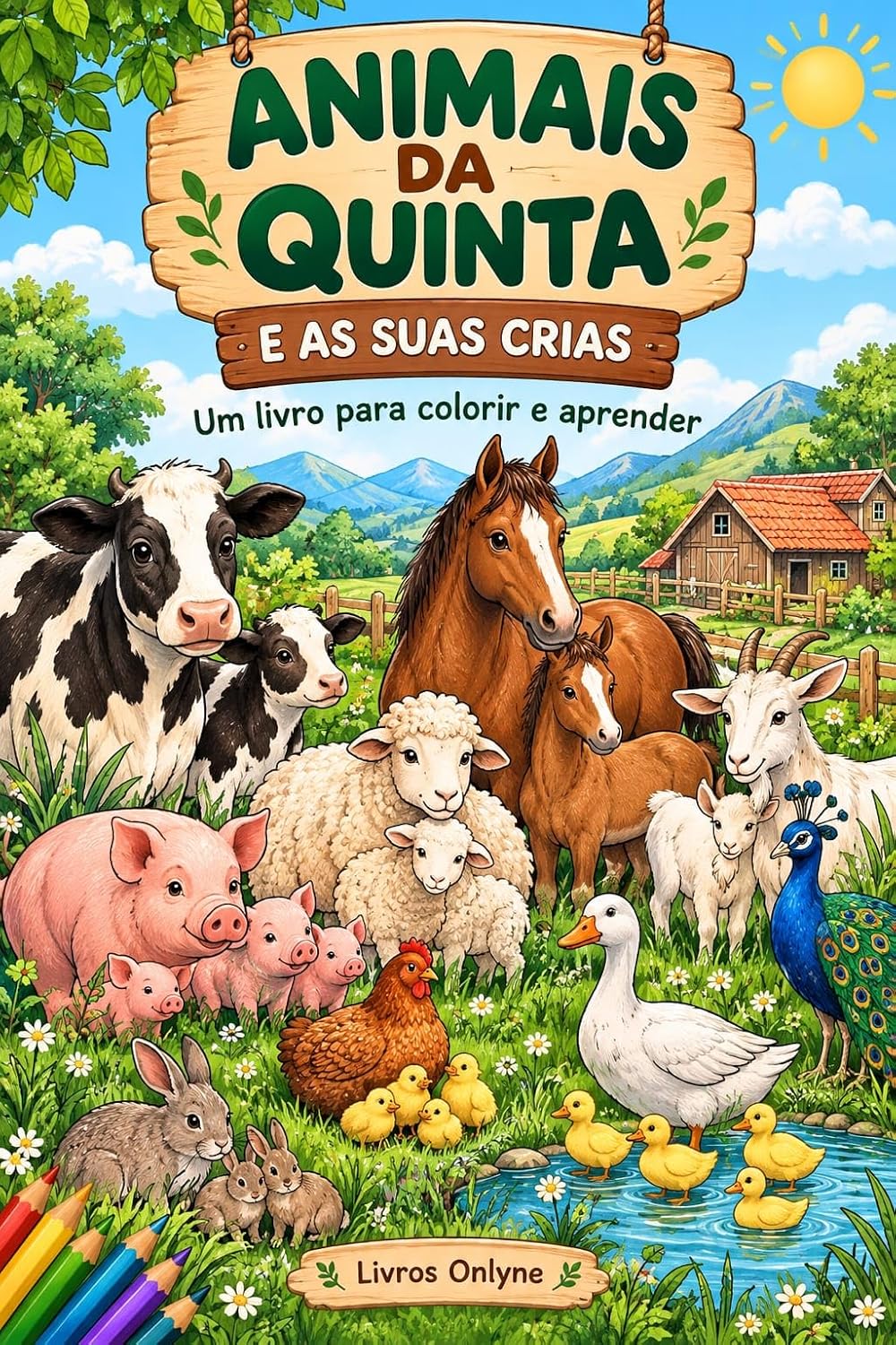 ler totalmente Os Animais da Quinta: um livro para colorir e aprender