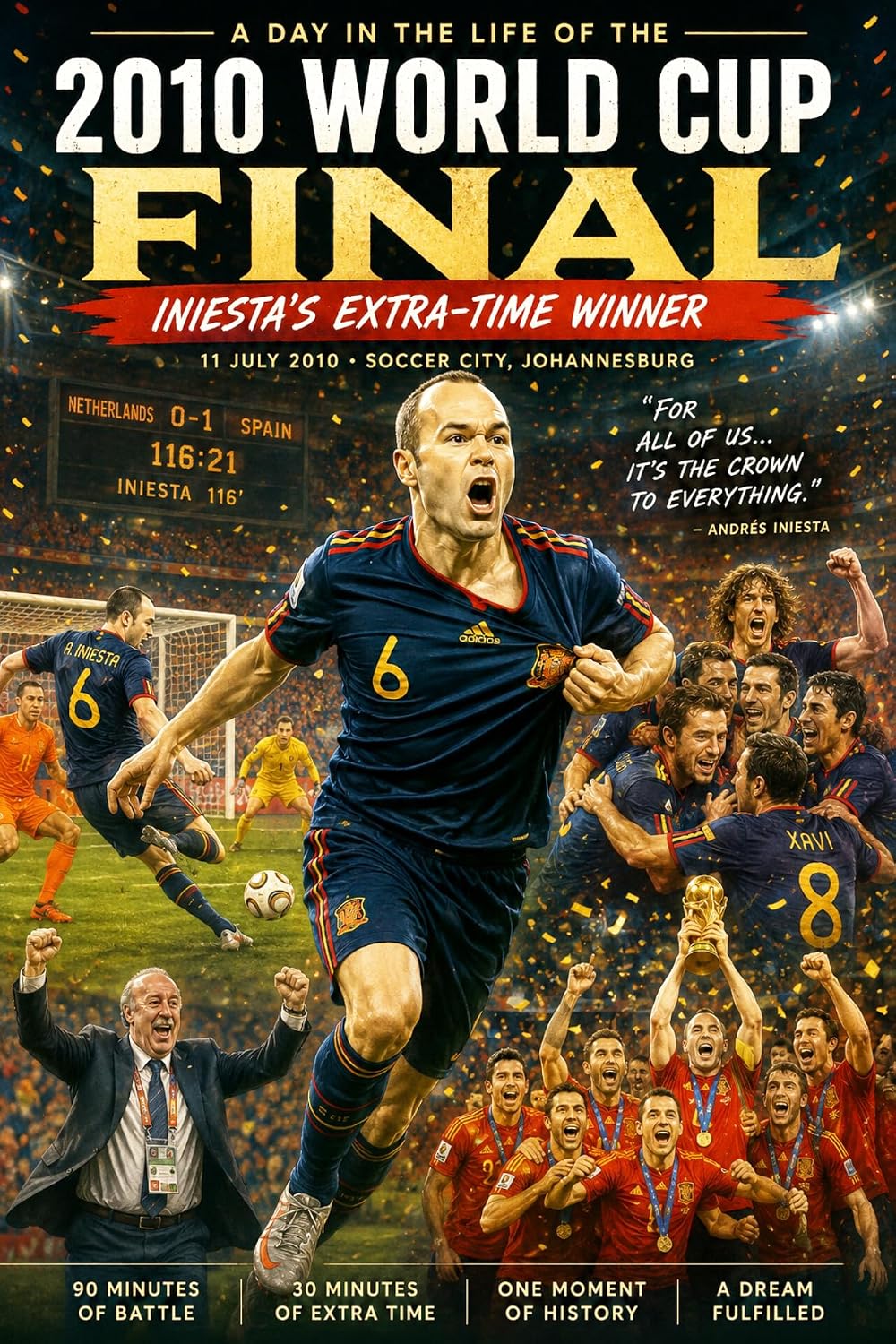 ler totalmente A Day in the Life of the 2010 World Cup Final: Iniesta’s Extra-Time Winner (English Edition)