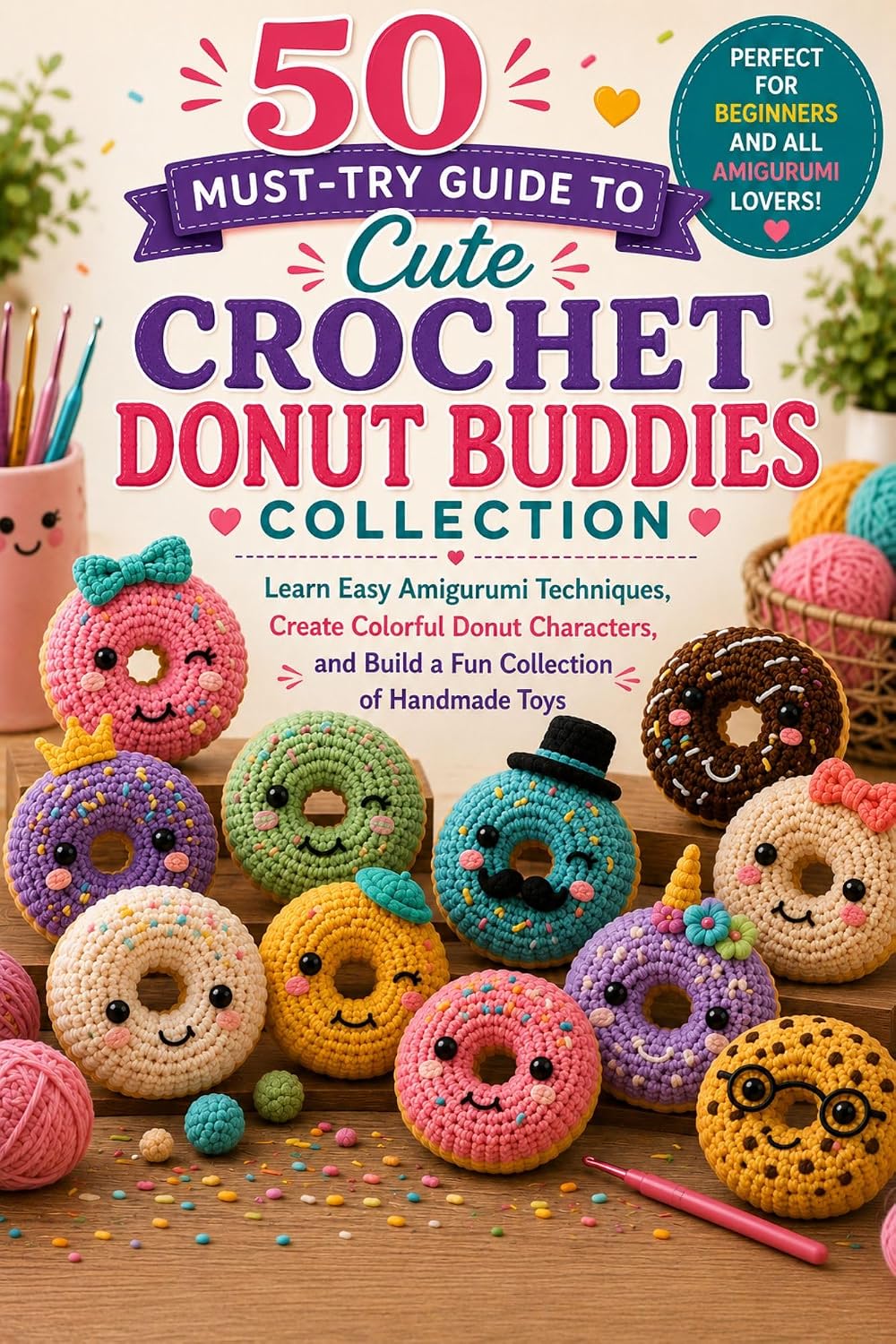 ler totalmente 50 Must-Try Guide to Cute Crochet Donut Buddies Collection: Learn Easy Amigurumi Techniques, Create Colorful Donut Characters, and Build a Fun Collection of Handmade Toys (English Edition)