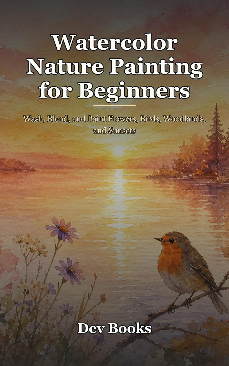 Watercolor Nature Painting for Beginners: Wash, Blend, and Paint Flowers, Birds, Woodlands, and Sunsets (Dev Books - Watercolor Paintings Book 1) (English Edition) baixar o livro de graça