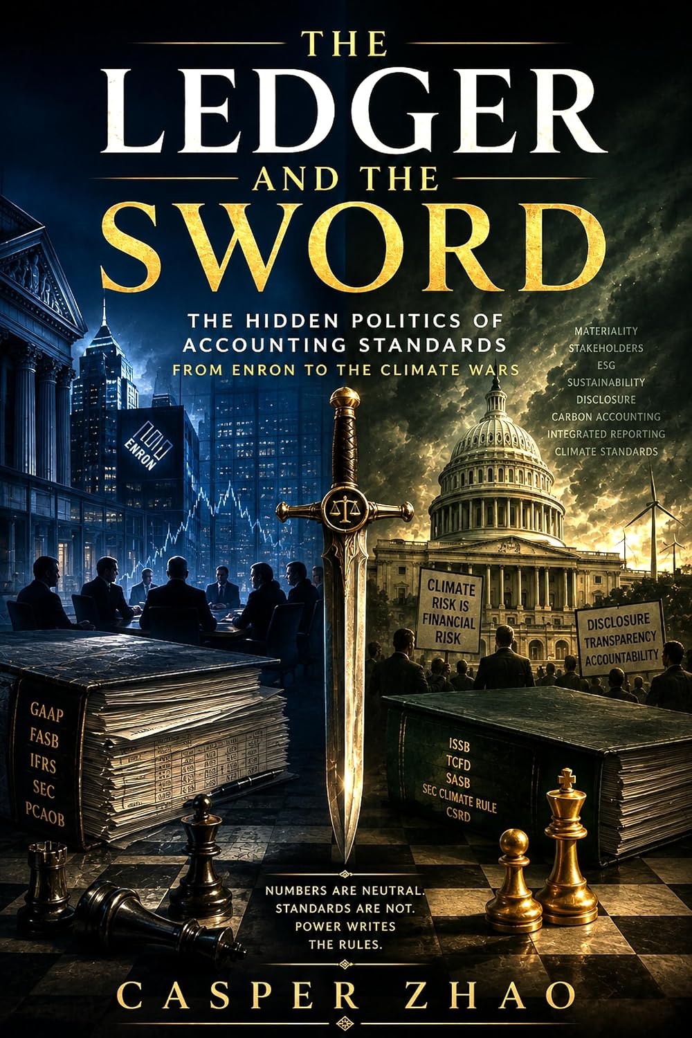 ler totalmente The Ledger and the Sword: The Hidden Politics of Accounting Standards from Enron to the Climate Wars (Accounting Stack Series) (English Edition)