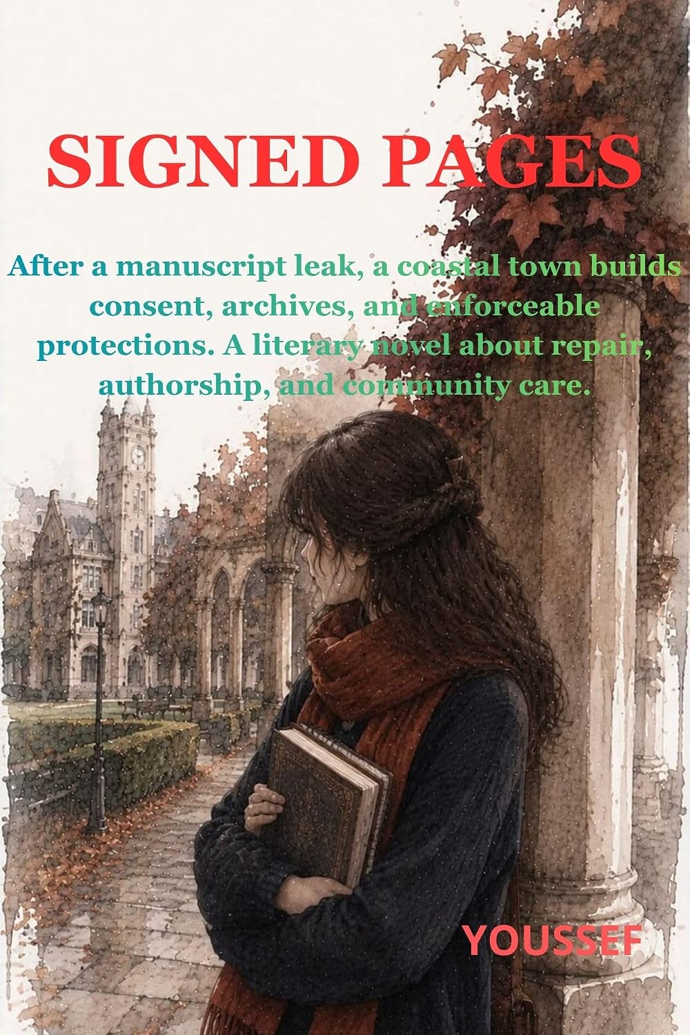 ler totalmente SIGNED PAGES: After a manuscript leak, a coastal town builds consent, archives, and enforceable protections. A literary novel about repair, authorship, and community care. (English Edition)