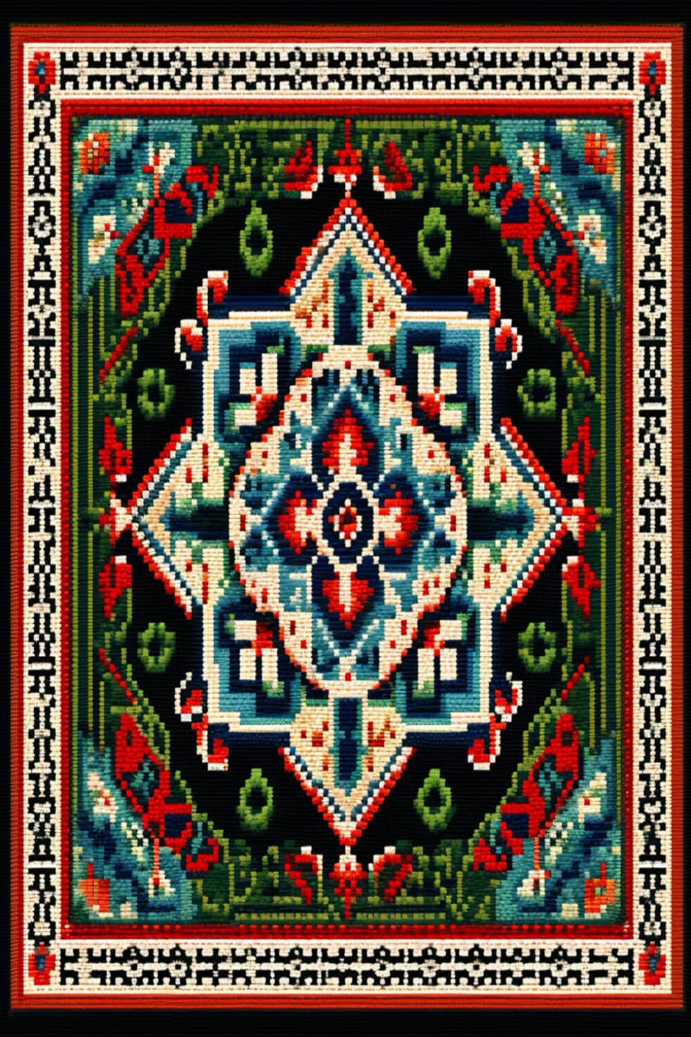 Explore Traditional Stitching Patterns and Designs: A Tatreez Design Notebook | Embroidered Journal | 100 Ruled Pages | 6x9 Inches baixar livro de graça