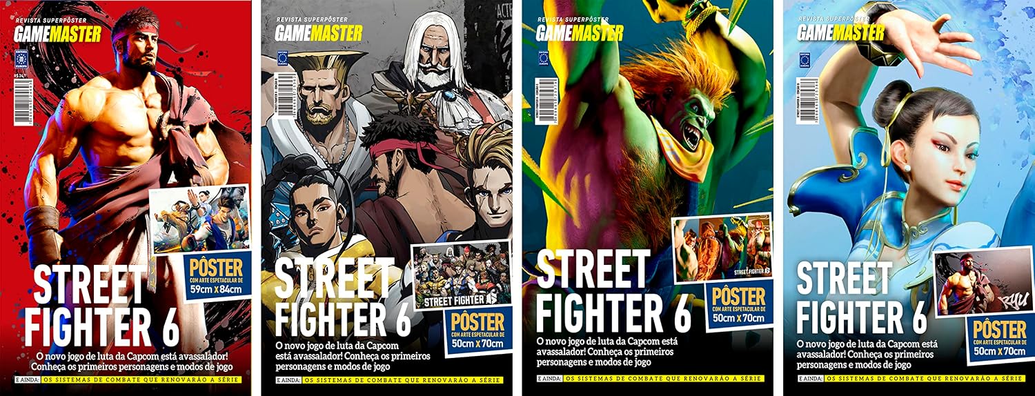 ler totalmente Street Fighter 6 - Arte A+B+C+D - Superpôster Game Master