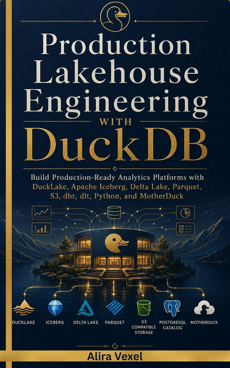 Production Lakehouse Engineering with DuckDB: Build Production-Ready Analytics Platforms with DuckLake, Apache Iceberg, Delta Lake, Parquet, S3, dbt, dlt, Python, and MotherDuck (English Edition) baixar o livro de graça