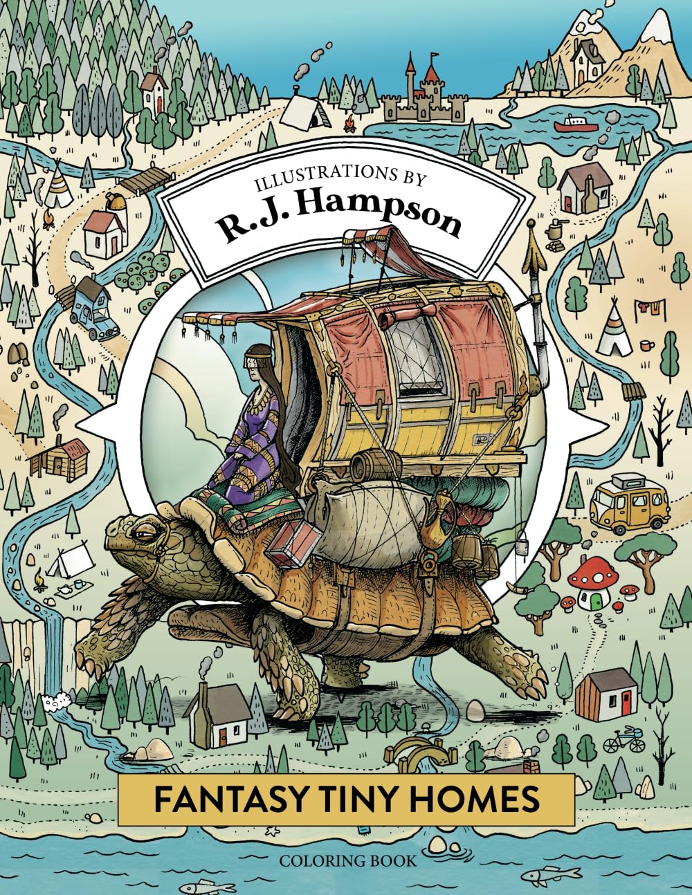 Fantasy Tiny Homes Coloring Book (R.J. Hampson Signature Books) baixar livro de graça