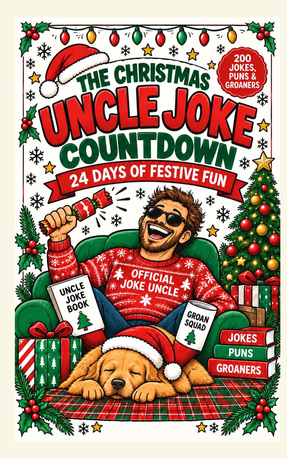 The Christmas Uncle Joke Countdown: 24 Days of Festive Fun with 200 Uncle Jokes, Puns & Groaners | Funny Christmas Gift for Uncle, Stocking Filler & Secret Santa Joke Book