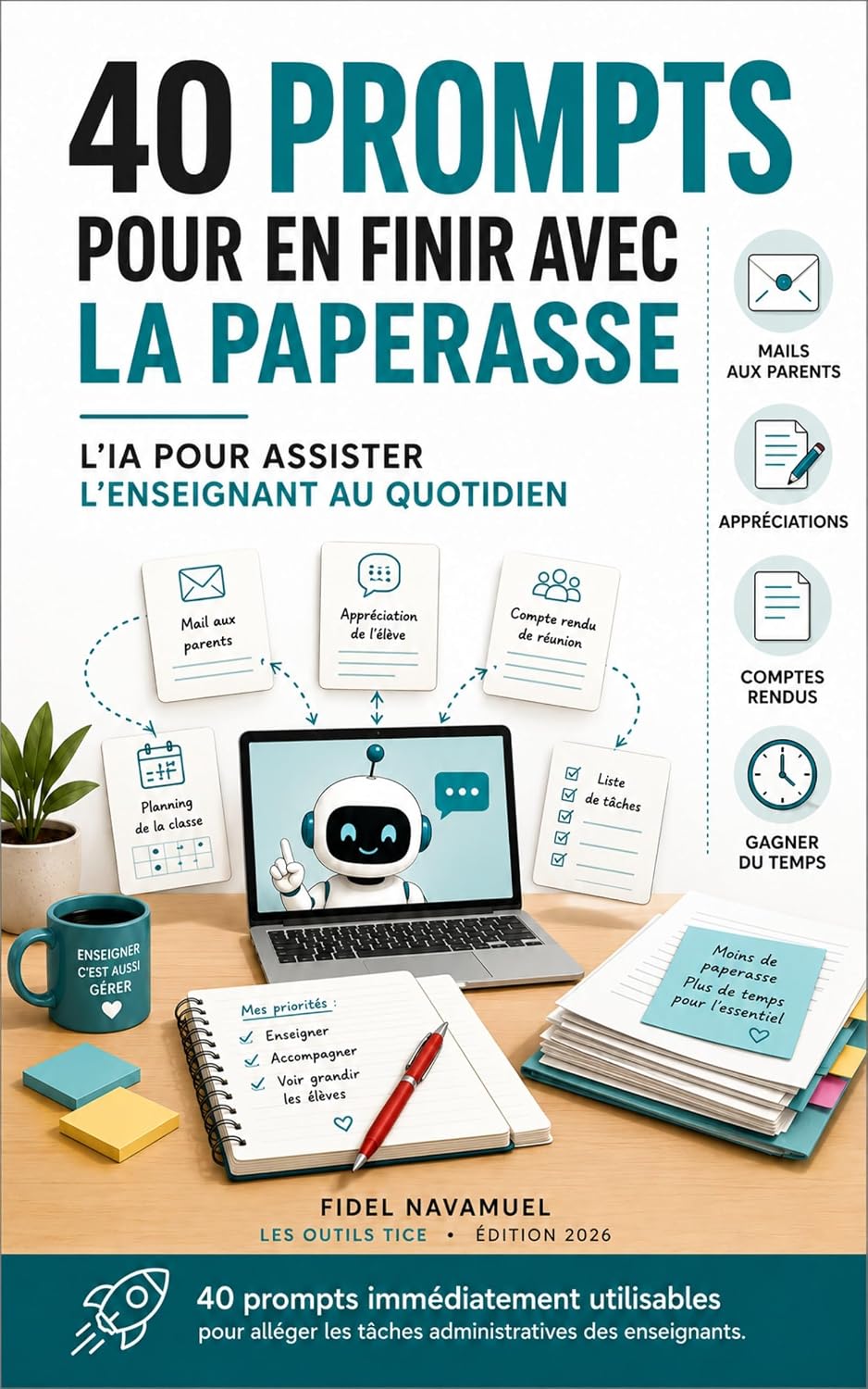 40 prompts pour en finir avec la paperasse: L'IA pour assister l'enseignant au quotidien (Les guides pratiques des Outils Tice) (French Edition) baixar livro de graça
