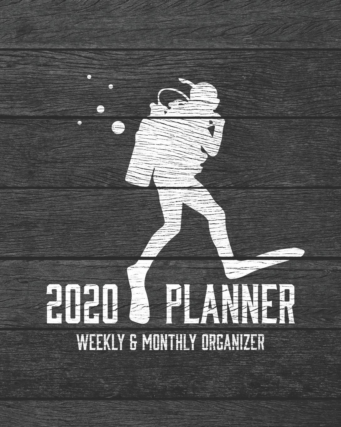 capítulo por capítulo baixar 2020 Planner Weekly and Monthly Organizer: Scuba Diving Dark Wood Vintage Rustic Theme - Calendar Views with 130 Inspirational Quotes - Jan 1st 2020 to Dec 30th 2020 - Holidays Included