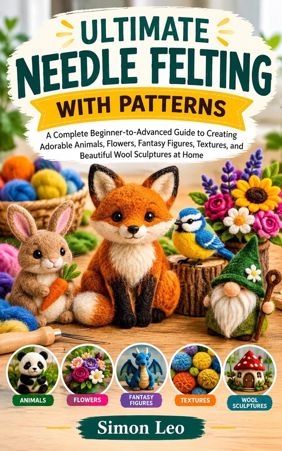 capítulo por capítulo baixar Ultimate Needle Felting With Patterns: A Complete Beginner-to-Advanced Guide to Creating Adorable Animals, Flowers, Fantasy Figures, Textures, and Beautiful Wool Sculptures at Home (English Edition)