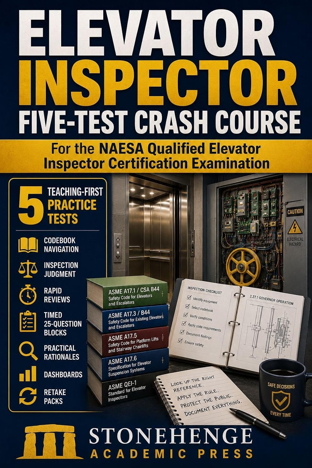 Elevator Inspector Five-Test Crash Course: Codebook navigation, inspection judgment, and five teaching-first practice tests (English Edition) baixar o livro de graça