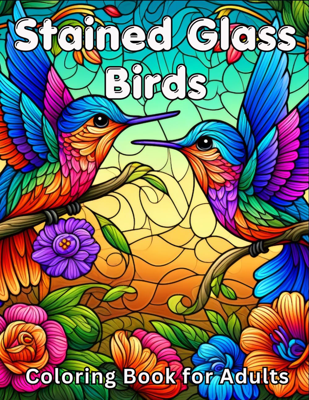 capítulo por capítulo baixar Stained Glass Birds Coloring Book for Adults: 50 Gorgeous Avian & Wildlife Patterns for Stress Relief and Relaxation | Easy to Medium Beautiful Pages for Art Lovers
