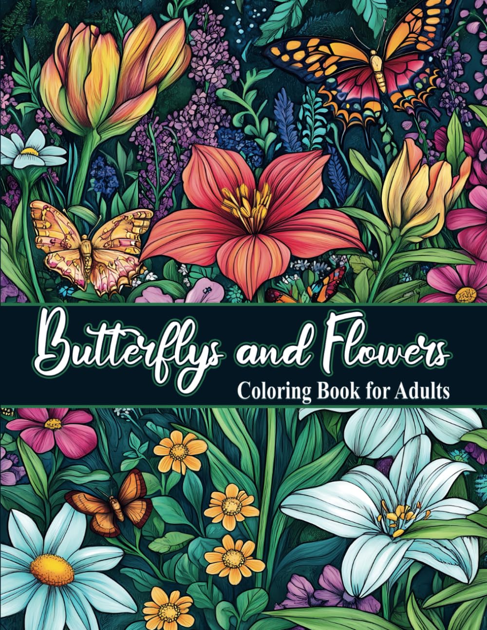 ler totalmente Butterflys and Flowers Coloring Book for Adults: Relaxing Designs for Creative Expression and Stress Relief.
