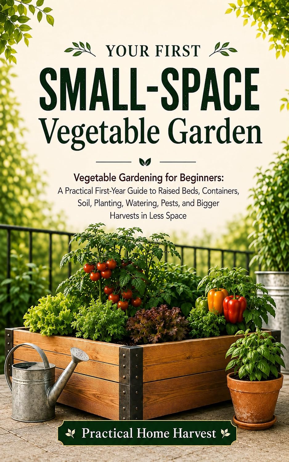 Your First Small-Space Vegetable Garden: Vegetable Gardening for Beginners: A Practical First-Year Guide to Raised Beds, Containers, Soil, Planting, Watering,... Harvests in Less Space (English Edition) baixar o livro de graça