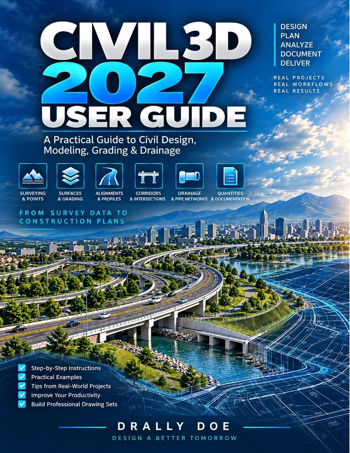 capítulo por capítulo baixar CIVIL 3D 2027 USER GUIDE: A Practical Guide to Civil Design, Modeling, Grading & Drainage. (English Edition)