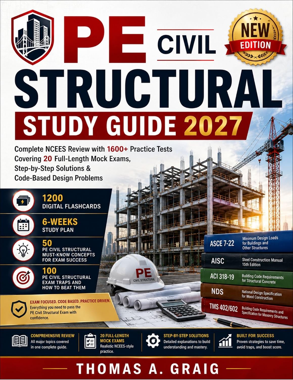capítulo por capítulo baixar PE Civil Structural Study Guide 2027: Complete NCEES Review with 1600+ Practice Tests Covering 20 Full-Length Mock Exams, Step-by-Step Solutions & Code-Based Design Problems (English Edition)