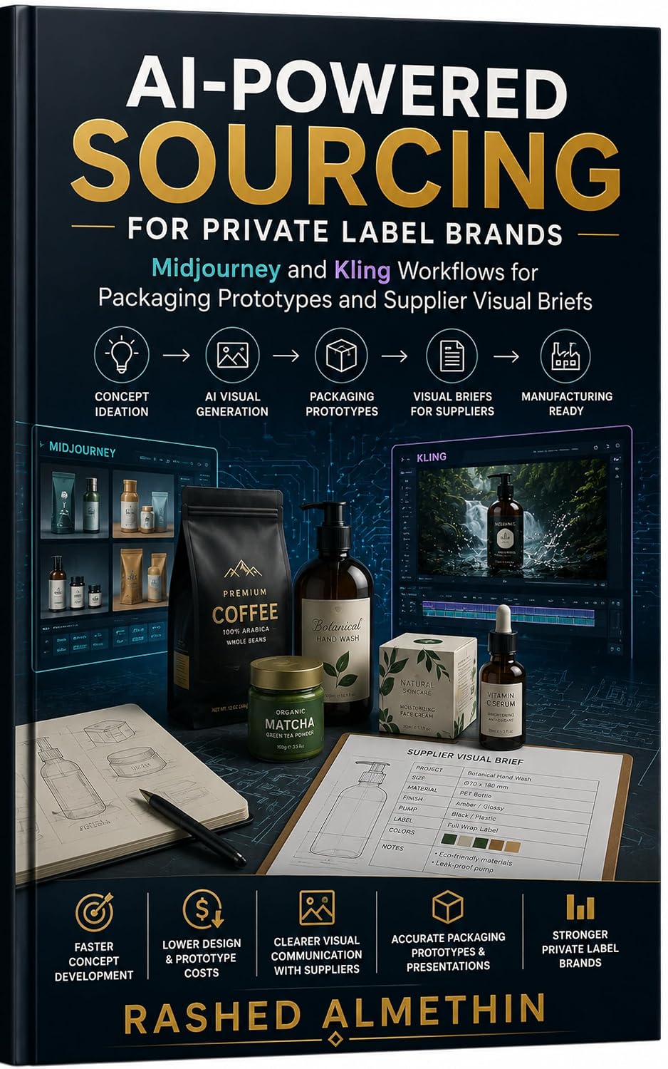 ler totalmente AI-Powered Sourcing for Private Label Brands: Midjourney and Kling Workflows for Packaging Prototypes and Supplier Visual Briefs (English Edition)