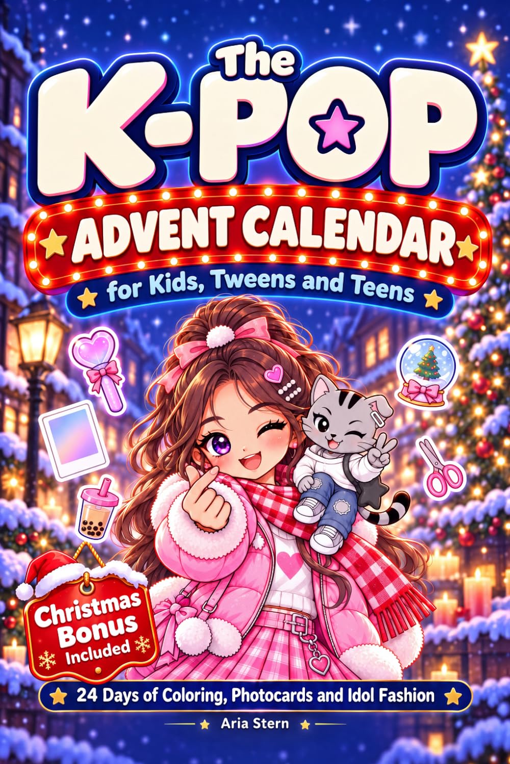 ler totalmente The KPop Advent Calendar for Kids, Tweens and Teens: 24 Days to Christmas With Coloring Pages, Photocards to Cut Out and Idol Fashion Design Challenges | A Christmas Countdown Kpop Fan Activity Book