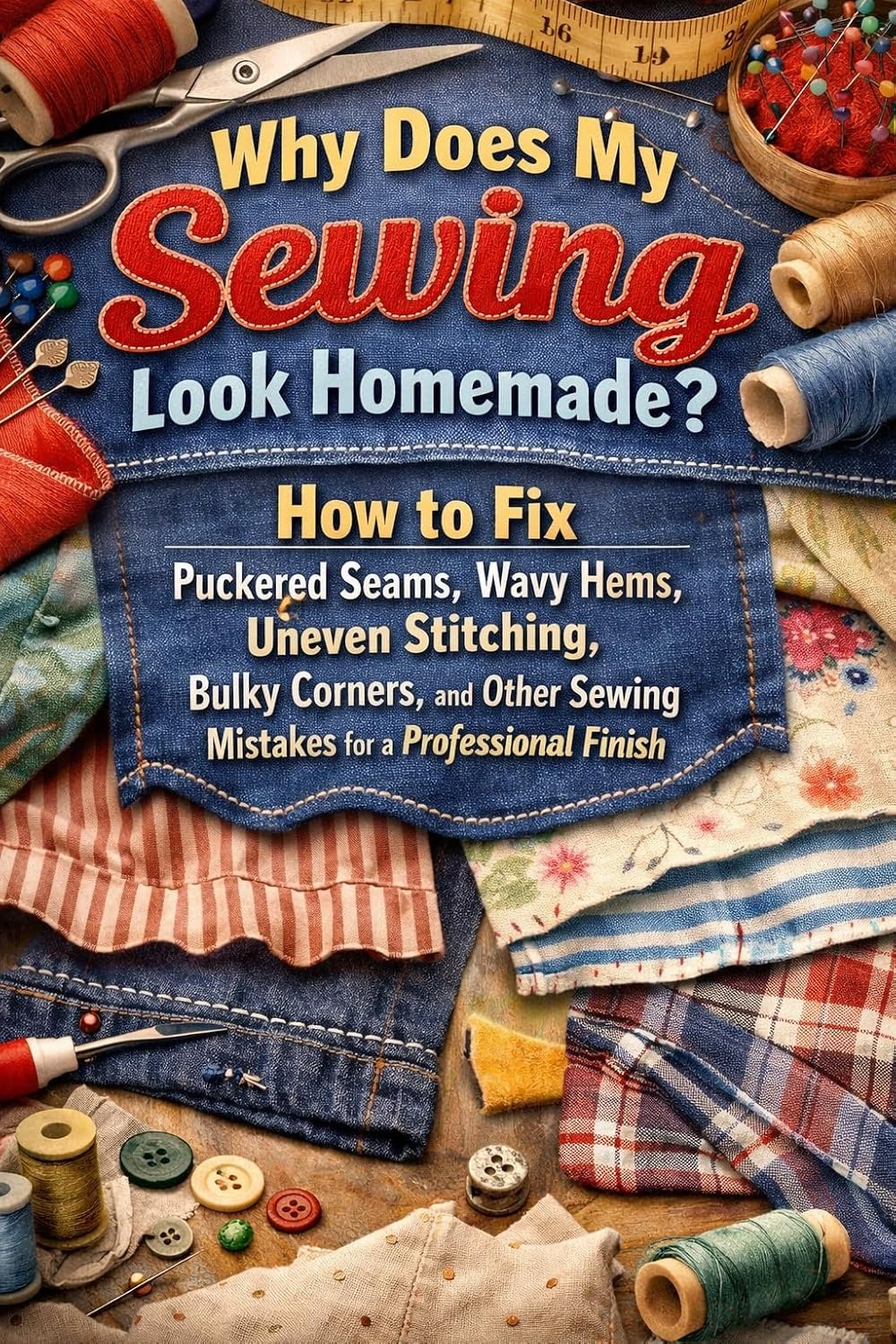 capítulo por capítulo baixar Why Does My Sewing Look Homemade?: How to Fix Puckered Seams, Wavy Hems, Uneven Stitching, Bulky Corners, and Other Sewing Mistakes for a Professional Finish (English Edition)
