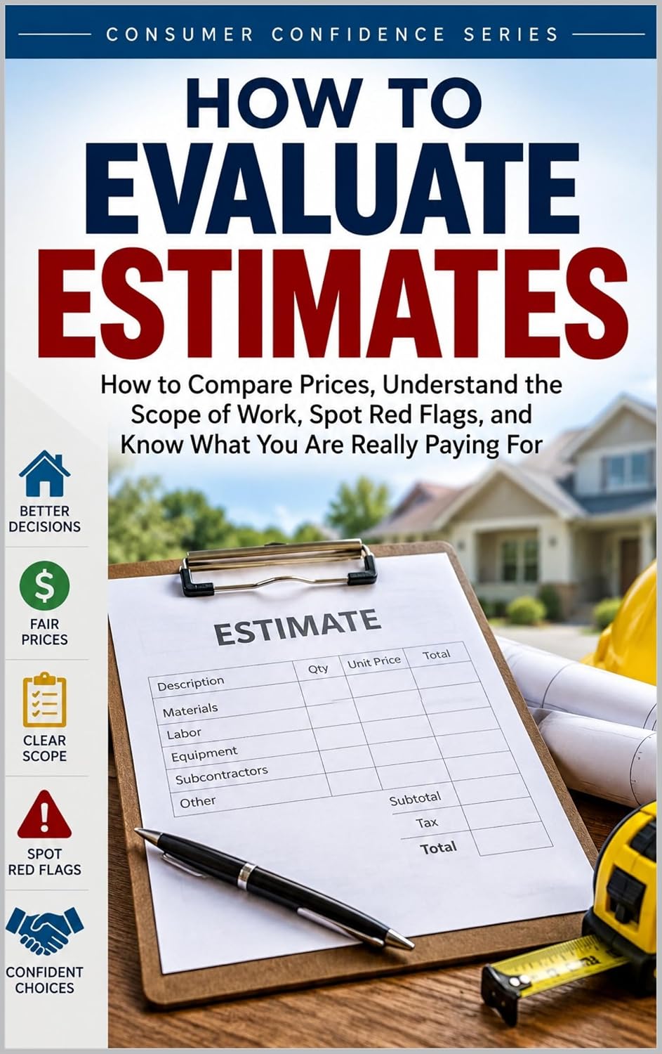 How to Evaluate Estimates: How to Compare Prices, Understand the Scope of Work, Spot Red Flags, and Know What You Are Really Paying For (Consumer Confidence Series Book 7) (English Edition) baixar o livro de graça