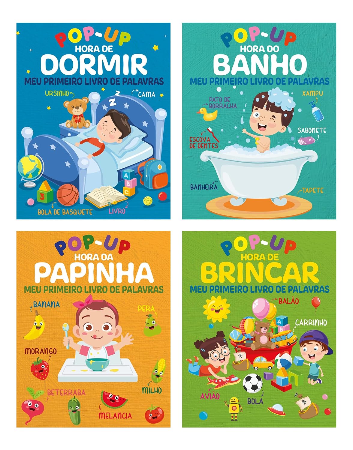 Coleção Meu Primeiro Livro Pop-up - Kit com 4 Livros