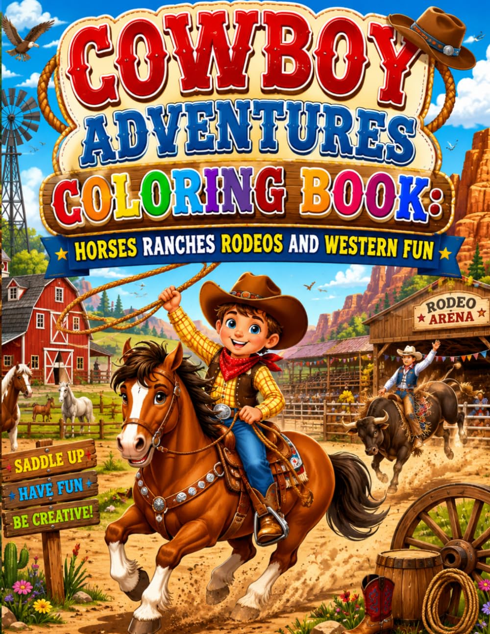 capítulo por capítulo baixar Cowboy Adventures Coloring Book: Horses Ranches Rodeos and Western Fun: A Fun Filled Journey Through Ranch Life Rodeo Excitement Beautiful Horses and Classic Wild West Adventures