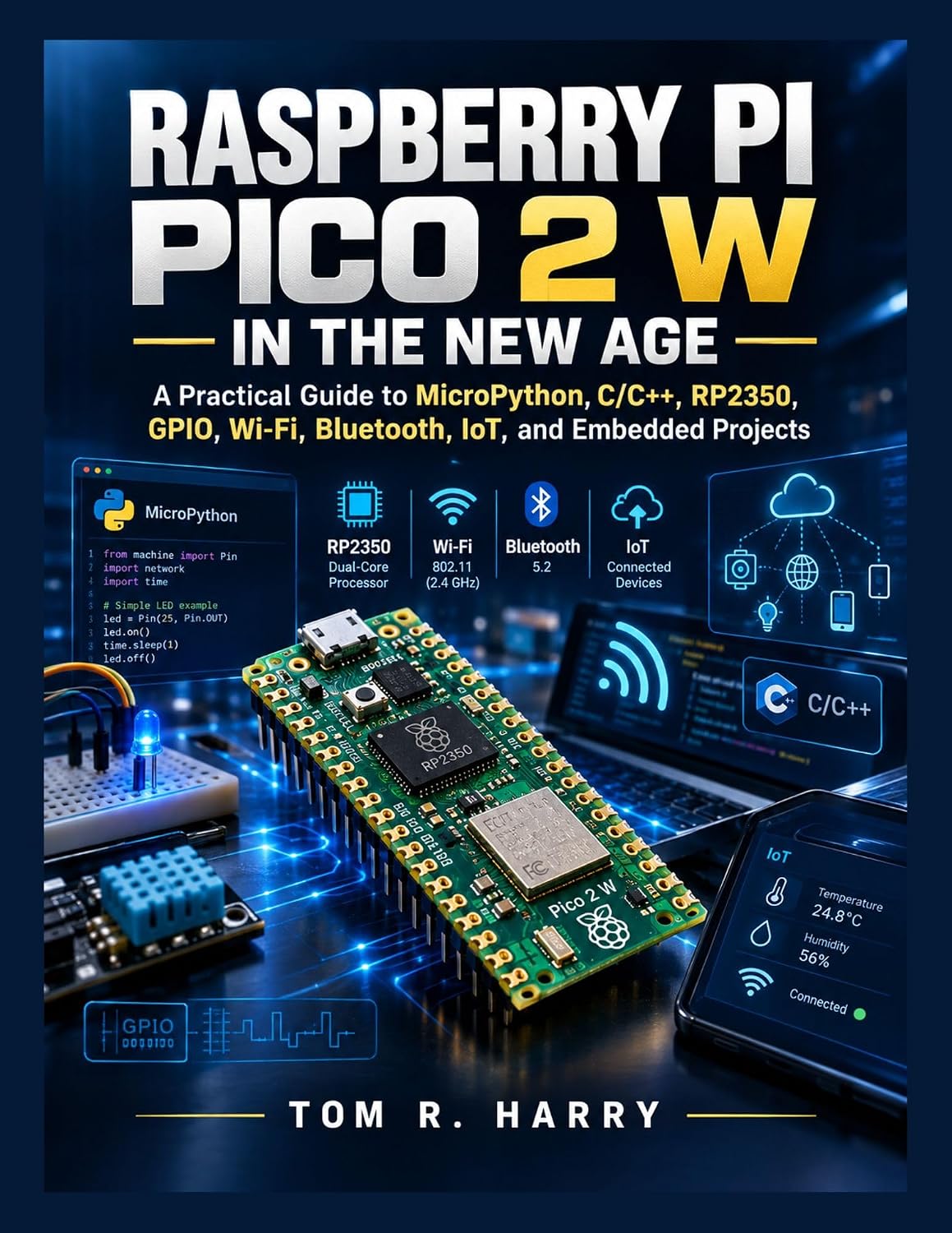 capítulo por capítulo baixar Raspberry Pi Pico 2 W in the New Age: A Practical Guide to MicroPython, C/C++, RP2350, GPIO, Wi-Fi, Bluetooth, IoT, and Embedded Projects (The Modern Technology Builder Series) (English Edition)