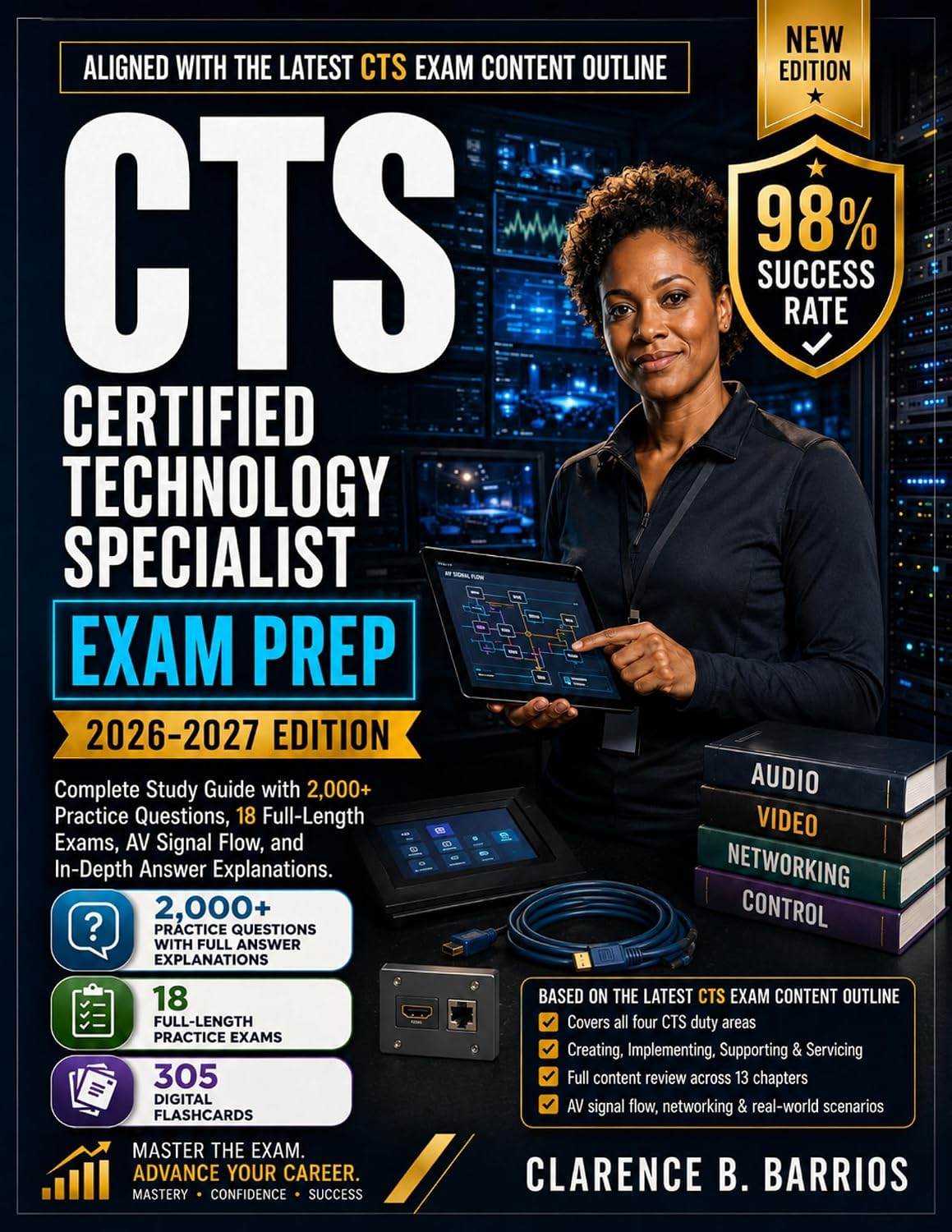 ler totalmente CTS Certified Technology Specialist Exam Prep 2026-2027: Complete Study Guide with 2000+ Practice Questions, 18 Full-Length Exams, AV Signal Flow, and... Barrios CTS Method Book 1) (English Edition)