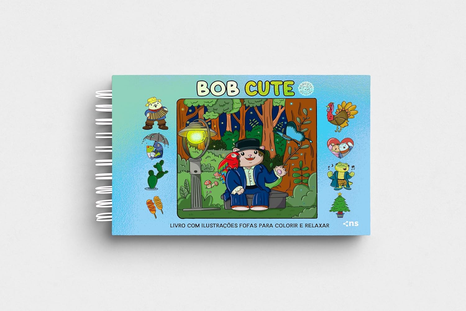BOB CUTE – CAPA DURA AZUL: Livro com ilustrações fofas para colorir e relaxar baixar livro de graça
