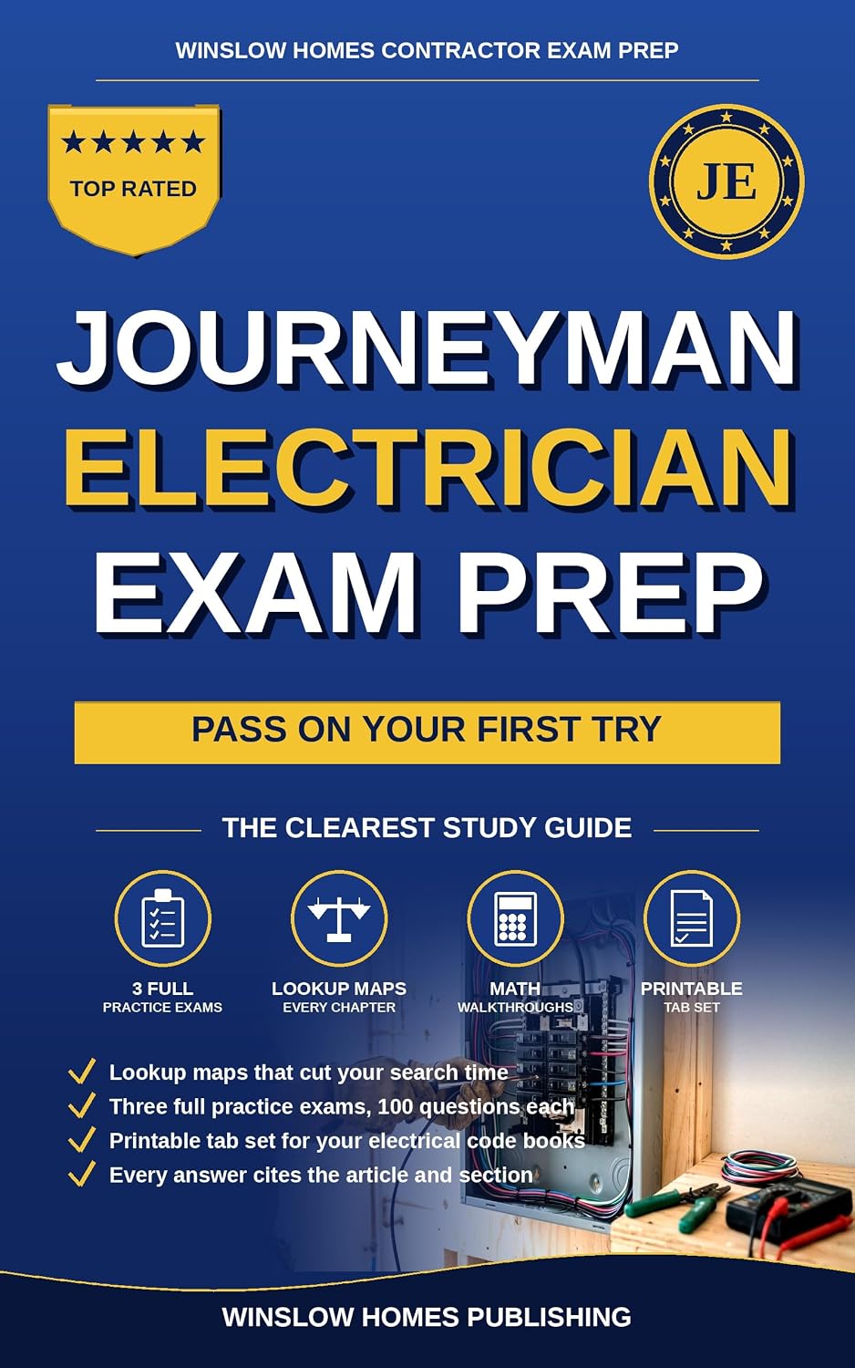 Journeyman Electrician Exam Prep: The Open Book Study System to Pass the NASCLA Accredited Examination, With Lookup Maps, Three Full Practice Exams, and... Contractor Exam Prep) (English Edition) baixar o livro de graça