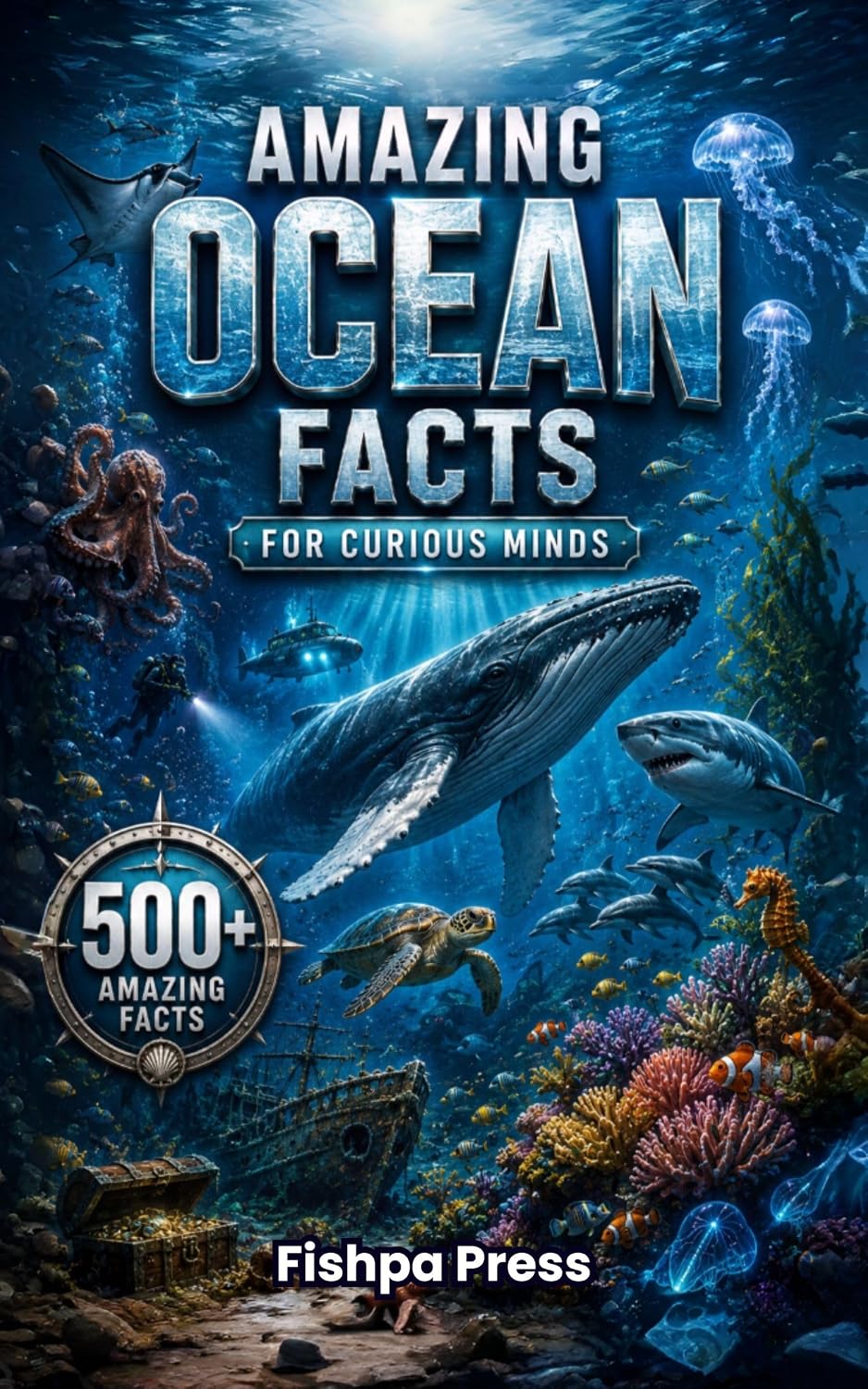 ler totalmente Amazing Ocean Facts for Curious Minds: 500+ Amazing Facts About Marine Life, Deep Ocean Mysteries, Sharks, Whales, Exploration, Weather, History & Earth's... Facts for Curious Minds) (English Edition)