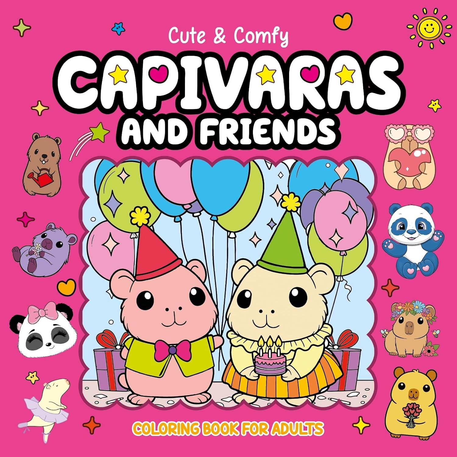 Cute & Comfy Coloring Book for Adults - Capivaras and Friends - Livro de Colorir Adulto baixar livro de graça