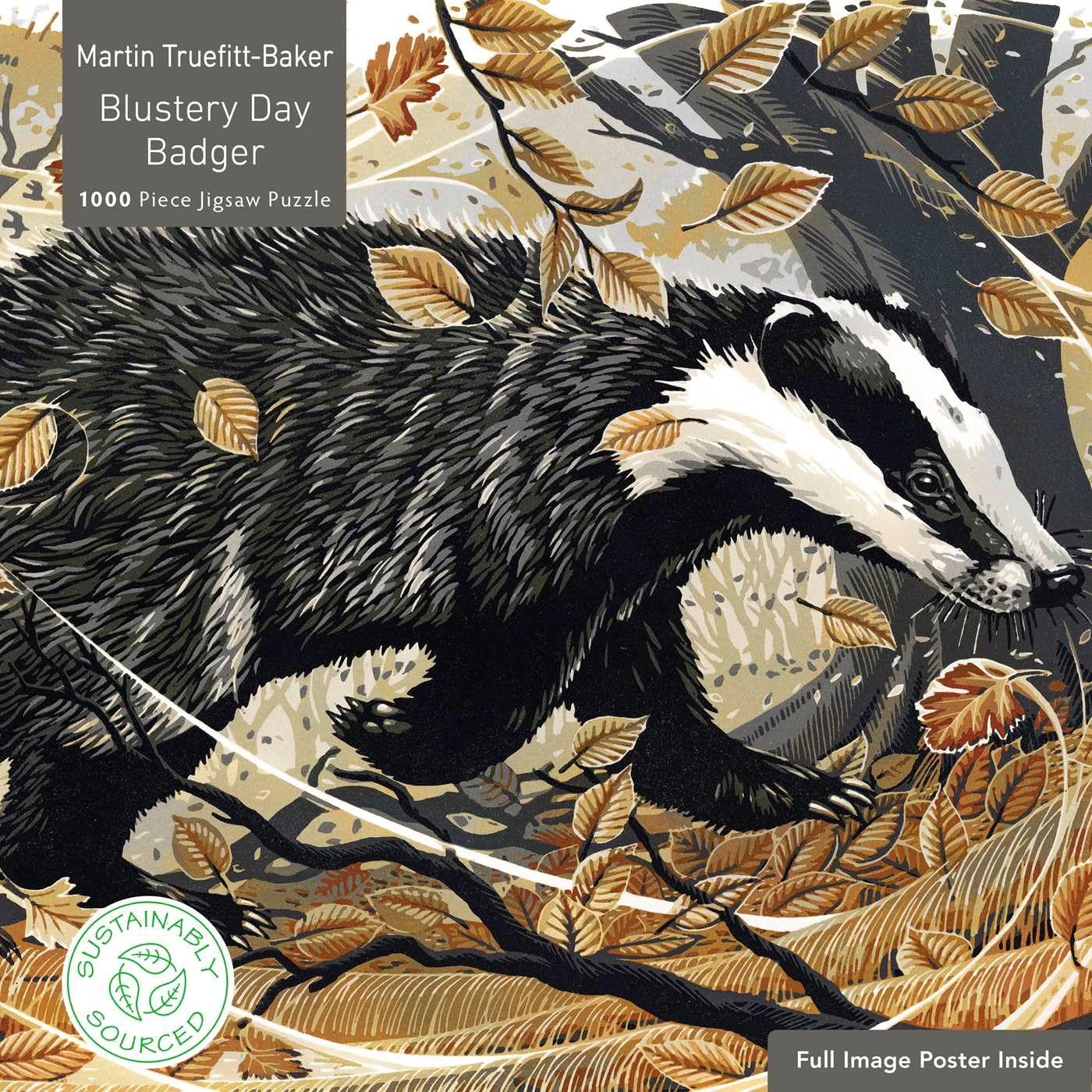 Adult Sustainable Jigsaw Puzzle Martin Truefitt-Baker: Blustery Day Badger: 1000-Pieces. Ethical, Sustainable, Earth-Friendly: 26 baixar livro de graça