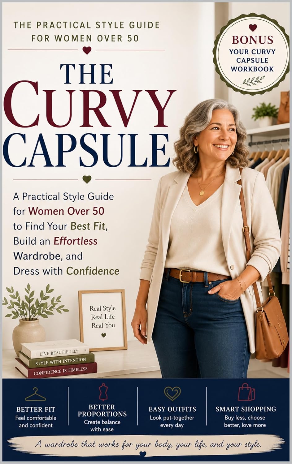 ler totalmente THE CURVY CAPSULE: A Practical Style Guide for Women Over 50 to Find Your Best Fit, Build an Effortless Wardrobe, and Dress with Confidence (STYLE BY VIOLETA) (English Edition)