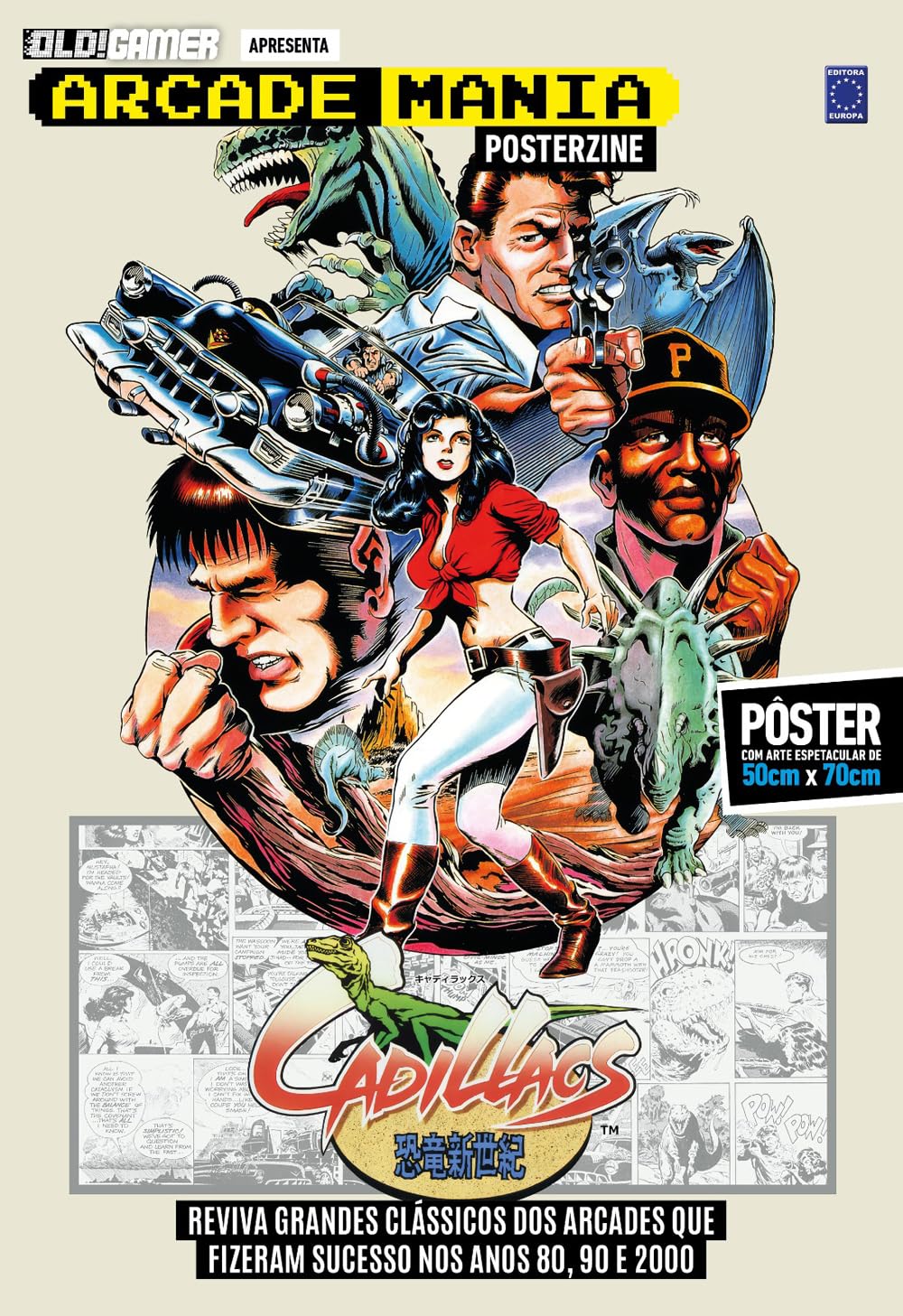 capítulo por capítulo baixar Cadillacs Dinossaurs - Japão (Versão lisa, sem dobras, enviada em tubo protetor) - Superpôster Arcade Mania