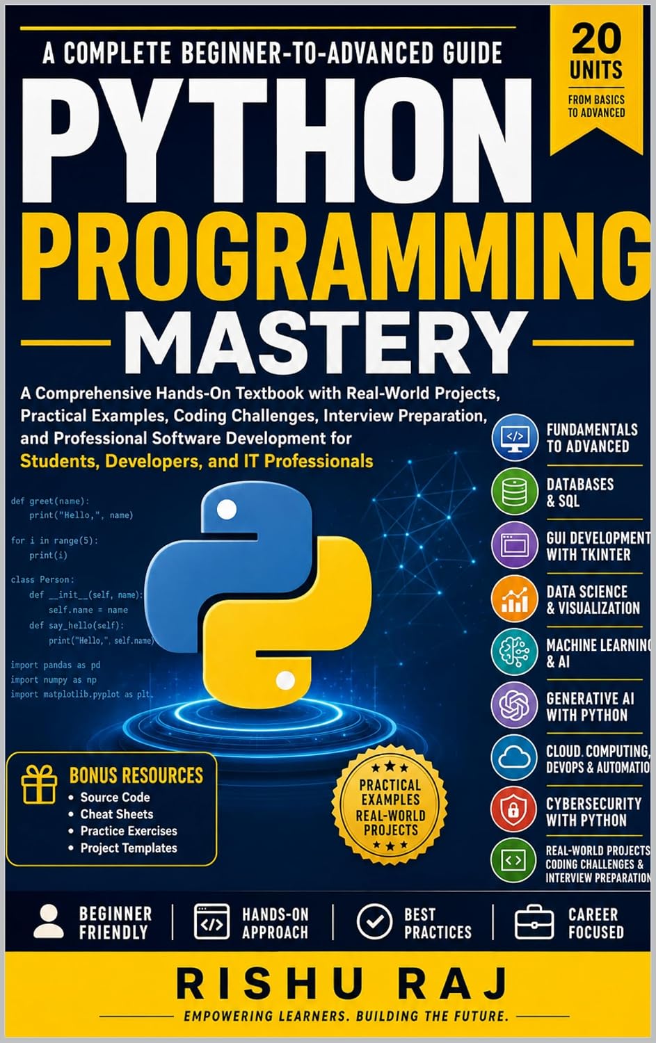 Python Programming Mastery: A Comprehensive Hands-On Textbook with Real-World Projects, Practical Examples, Coding Challenges, Interview Preparation (English Edition) baixar livro de graça