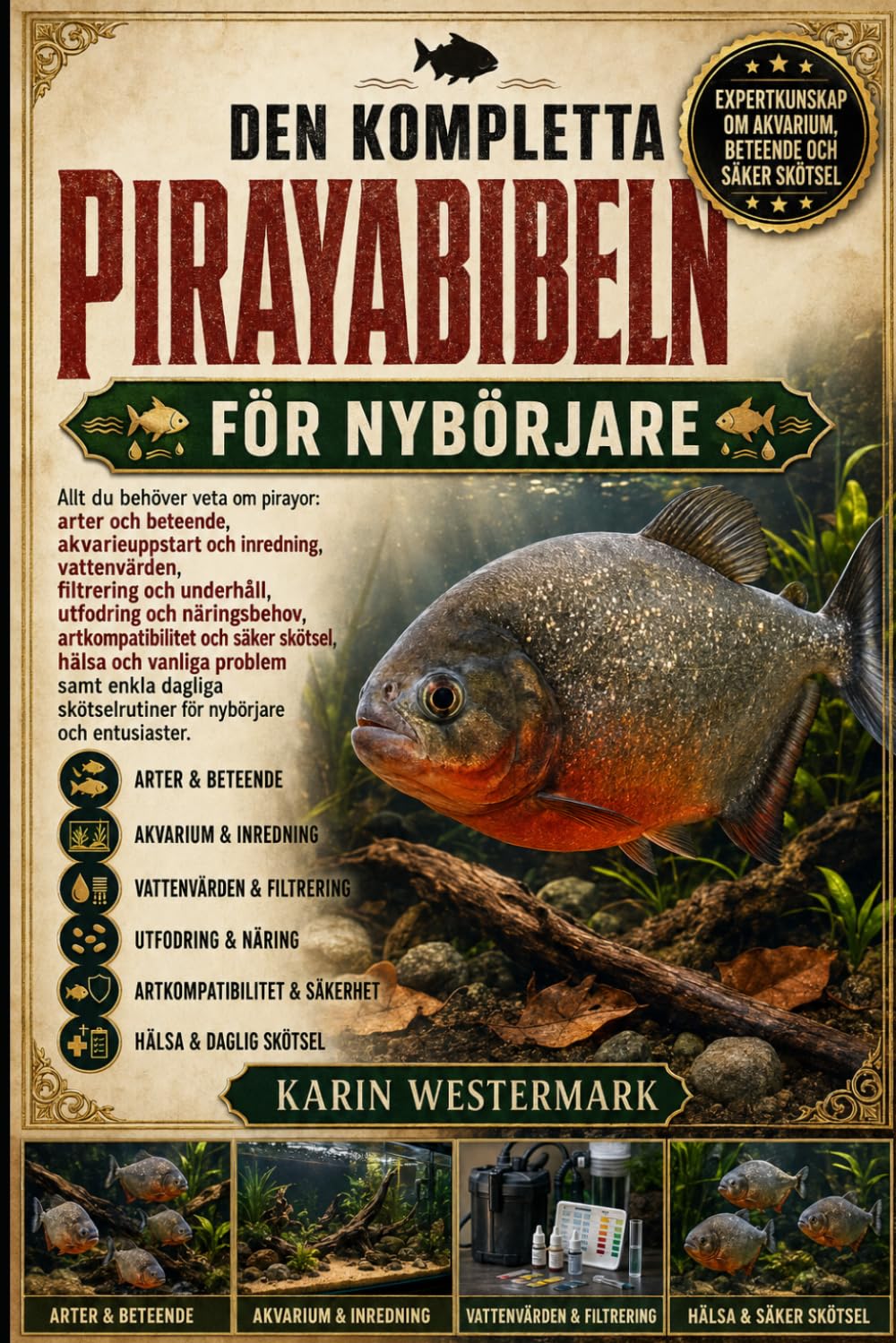 DEN KOMPLETTA PIRAYABIBELN FÖR NYBÖRJARE: Allt du behöver veta om pirayor: arter och beteende, akvarieuppstart och inredning, vattenvärden, filtrering... hälsa och vanliga pr... (Swedish Edition) baixar livro de graça