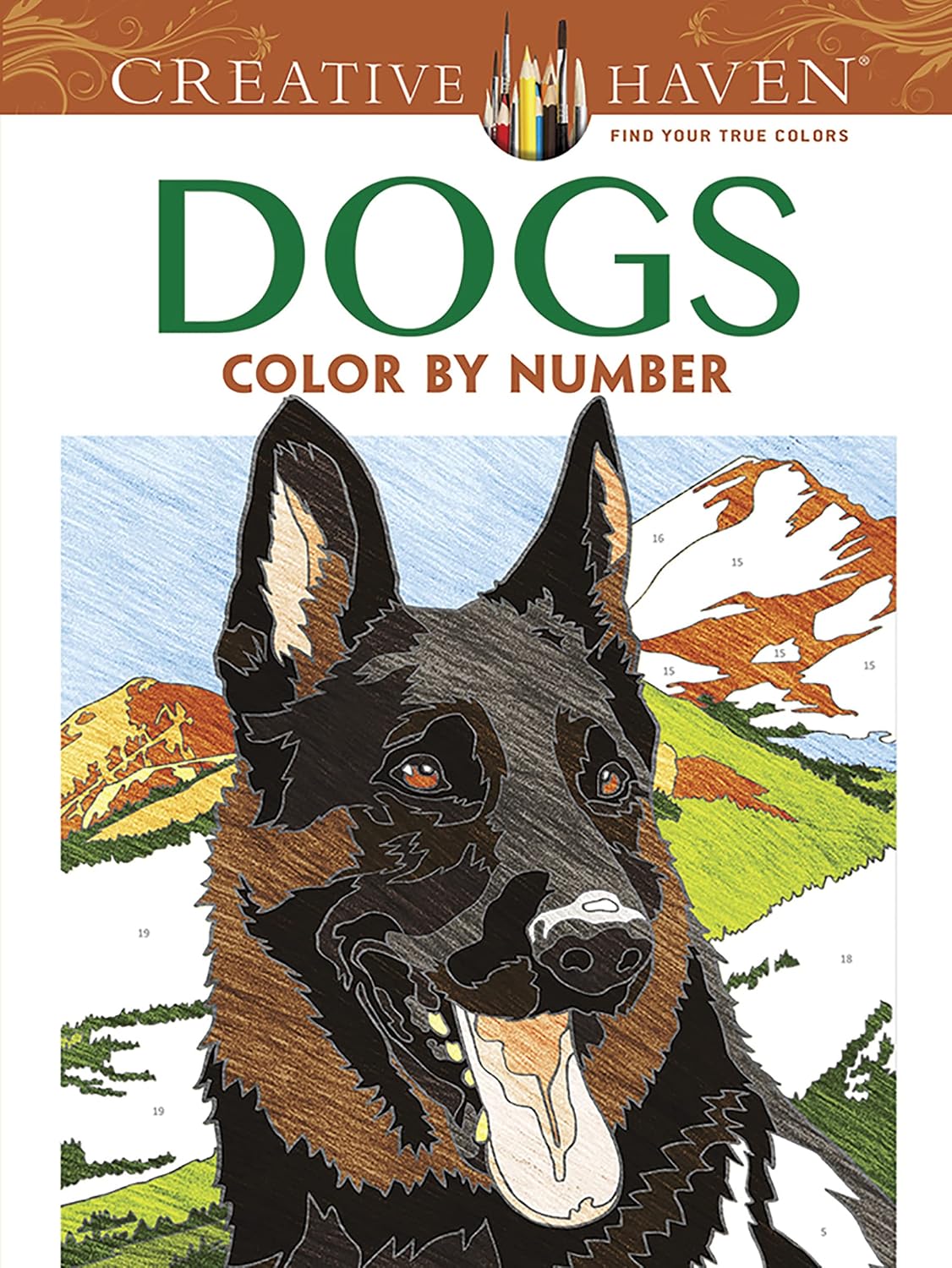 Creative Haven Dogs Color by Number Coloring Book baixar o livro de graça